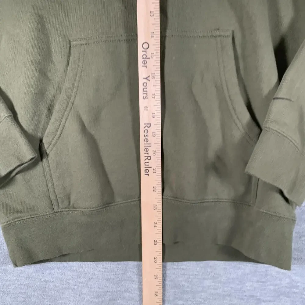 SpaceX Hoodie Mens Small Green Pullover Fleece Logo Kangaroo Pocket Sweatshirt
